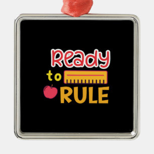 Adorno Metálico Regalo del profesor   Listo Para La Regla