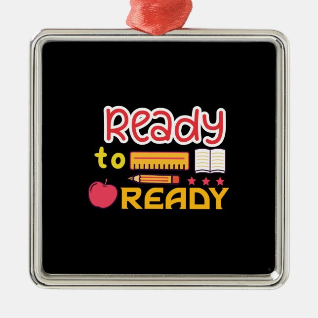 Adorno Metálico Regalo del profesor | Listo Para Prepararse (Frente)