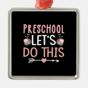 Adorno Metálico Regalo del profesor Preescolar Hagamos Esto