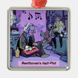 Adorno Metálico Regalo Divertido Medio Litro de Beethoven