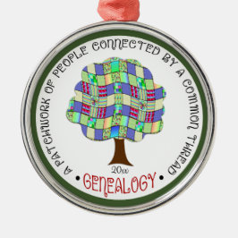 Adorno Metálico Regalo elegante de árbol genealógico de la familia