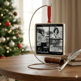 Adorno Metálico Regalo elegante personalizado foto recuerdo de gra
