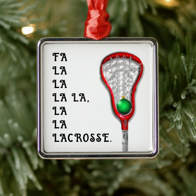 Adorno Metálico Regalo Lacrosse Holiday Keepsake (Árbol)