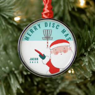 Adorno Metálico Regalo Personalizado de Golf con Disco