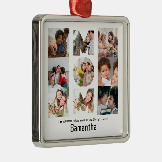 Adorno Metálico Regalo personalizado para mamá Día de la Madre 9 C (Derecha)