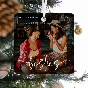 Adorno Metálico Regalo Recuerdo de Foto Mejor Amiga Personalizado