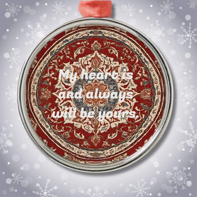 Adorno Metálico Regalos de aniversario para telas de amigos persas (Anniversary Gifts for Girlfriend Persian Tiles)