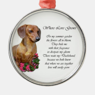 Adorno Metálico Regalos de arte de Dachshund