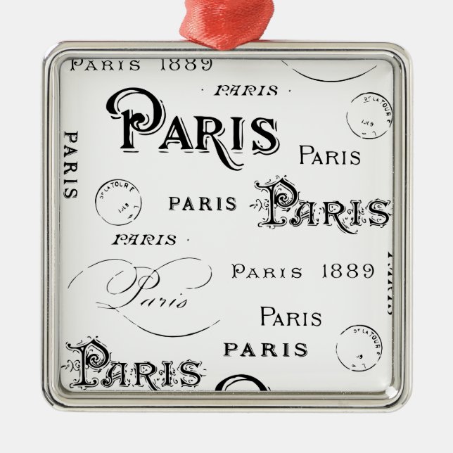 Adorno Metálico Regalos de Francia y recuerdos de París (Frente)