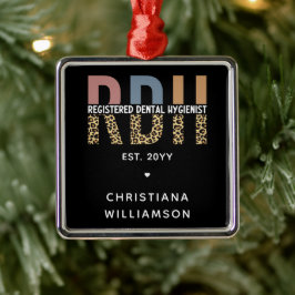 Adorno Metálico Regalos de higienistas dentales registrados por el