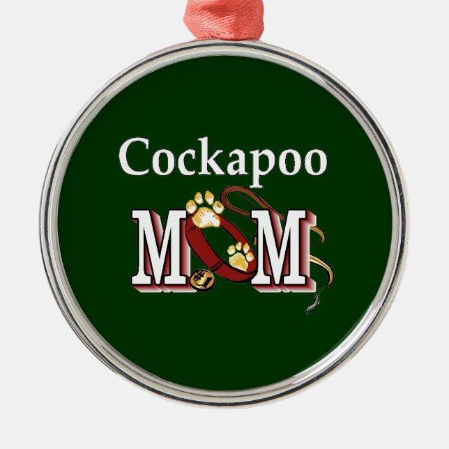 Adorno Metálico Regalos de mamá Cockapoo (Frente)