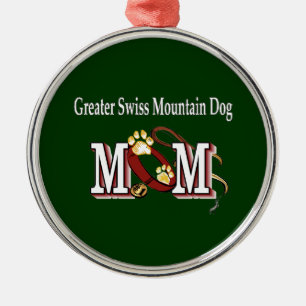 Adorno Metálico Regalos de mamá de perros de montaña suizos mayore
