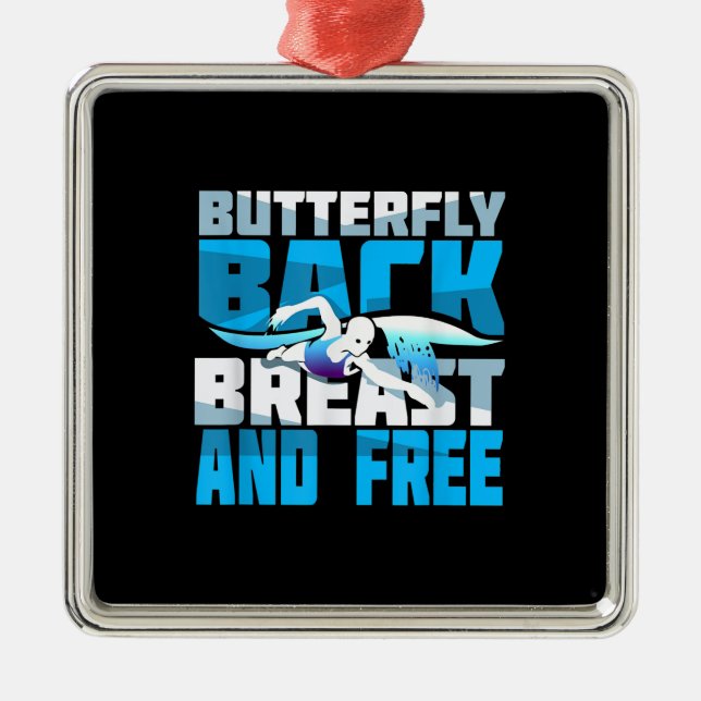 Adorno Metálico Regalos De Natación Para Los Nadadores (Frente)