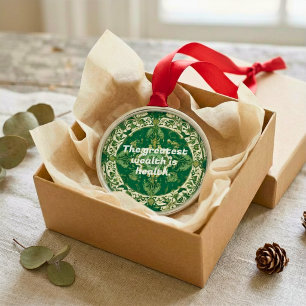 Adorno Metálico Regalos de Navidades personalizados para terapeuta