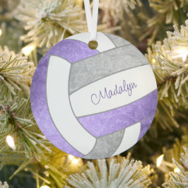 Adorno Metálico regalos de voleibol lilac morado keepsake