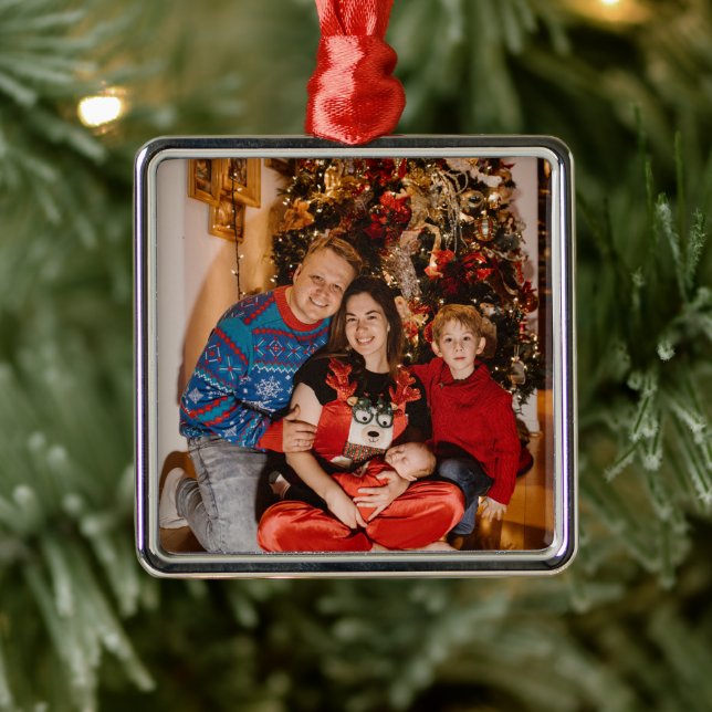Adorno Metálico Regalos fotográficos de vacaciones, Navidades de P (Árbol)