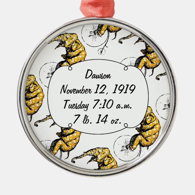 Adorno Metálico Regalos para elefantes en circo (Frente)