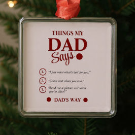 Adorno Metálico Regalos personalizados para el Día del Padre con f