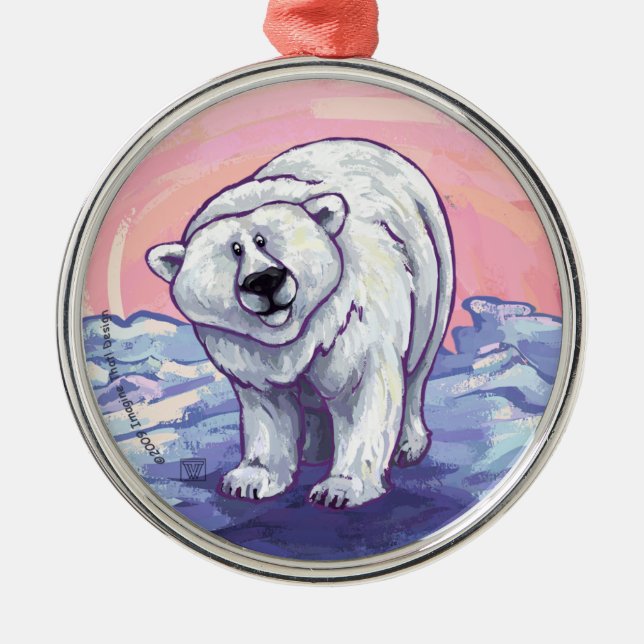 Adorno Metálico Regalos y accesorios de oso polar (Frente)