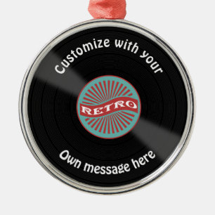 Adorno Metálico Registro de vinilo personalizado