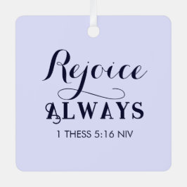 Adorno Metálico Regocijo en la Biblia del Señor contra el azul cri