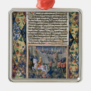 Adorno Metálico Rehoboam que emprende guerra contra Jeroboam