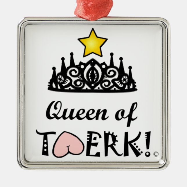 Adorno Metálico Reina de la estrella de Twerk (Frente)