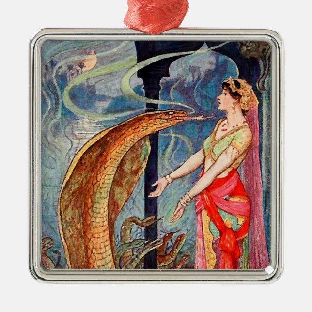 Adorno Metálico Reina de las serpientes (Frente)