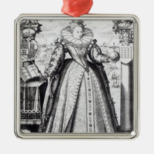Adorno Metálico Reina Elizabeth I 1596