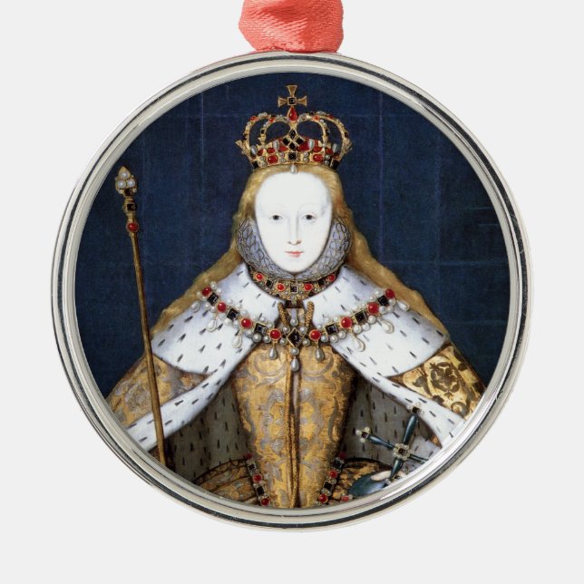 Adorno Metálico Reina Elizabeth I: Coronación (Frente)