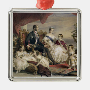 Adorno Metálico Reina Victoria (1819-1901) y Príncipe Alberto