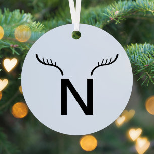 Adorno Metálico Reindeer Antlers   Escandinavia azul Minimalista