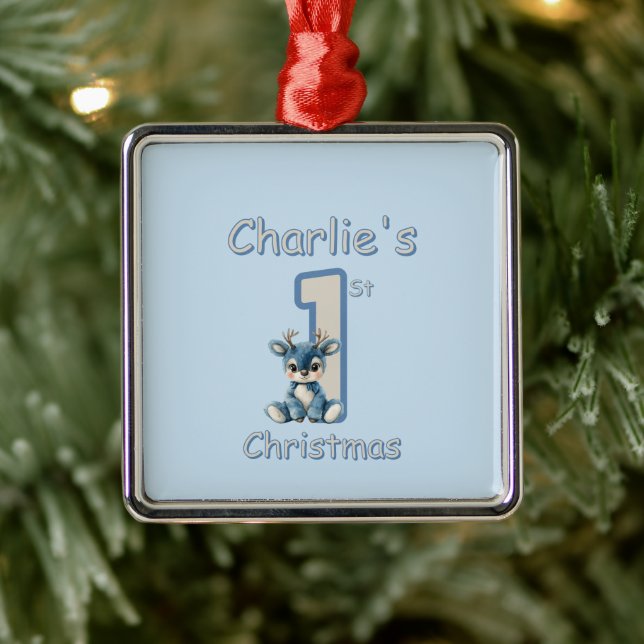 Adorno Metálico Reindeer's First Christmas! (Árbol)