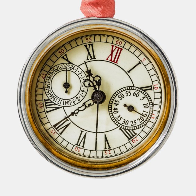 Adorno Metálico Reloj antiguo del steampunk del conejo blanco del (Frente)