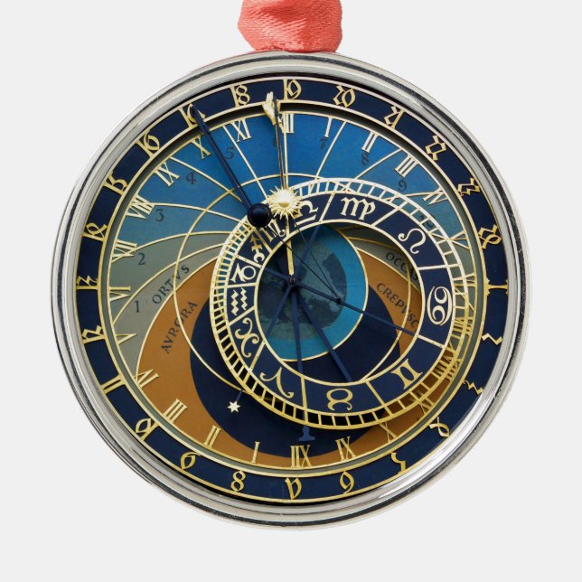 Adorno Metálico Reloj astronómico-Praga Orloj (Frente)