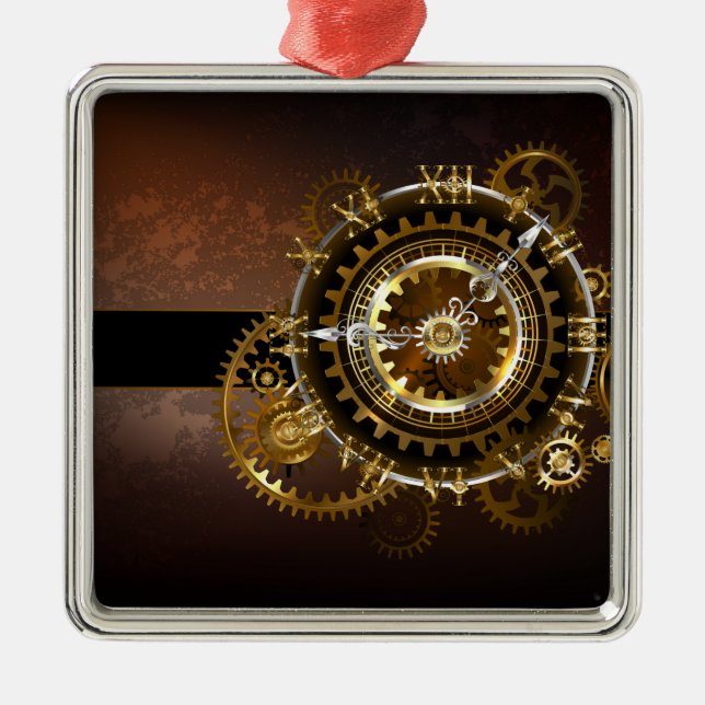 Adorno Metálico Reloj de vapor con engranajes antiguos (Frente)