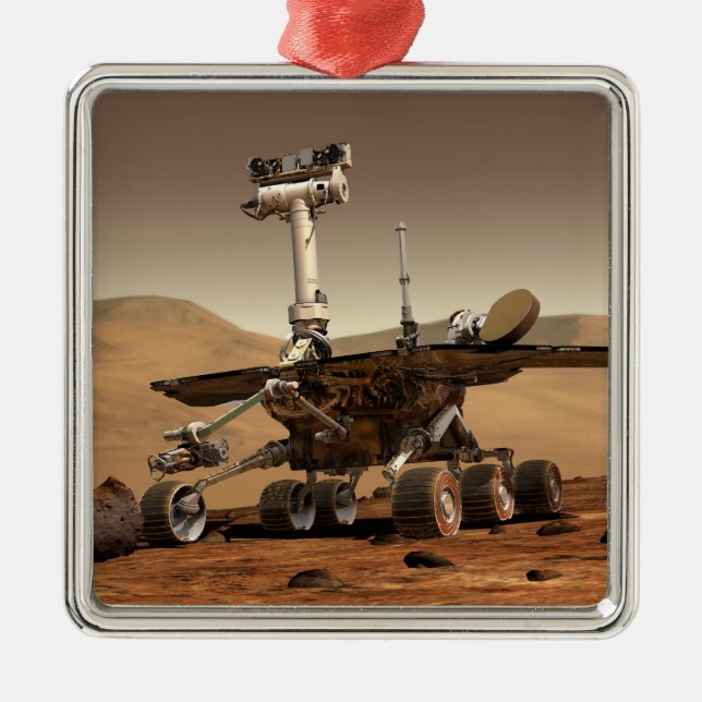 Adorno Metálico Rendición artística de Mars Rover (Frente)