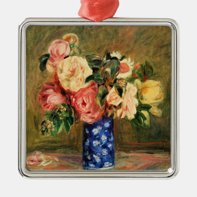 Adorno Metálico Renoir - Bouquet de Rosas (Frente)