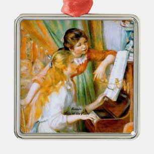 Adorno Metálico Renoir: Chicas en el piano