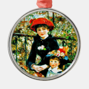 Adorno Metálico Renoir - Dos hermanas en la terraza