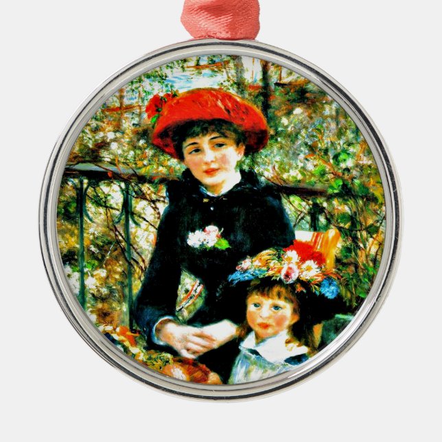 Adorno Metálico Renoir - Dos hermanas en la terraza (Frente)