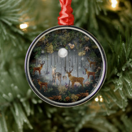 Adorno Metálico Renos Adorables De Noche