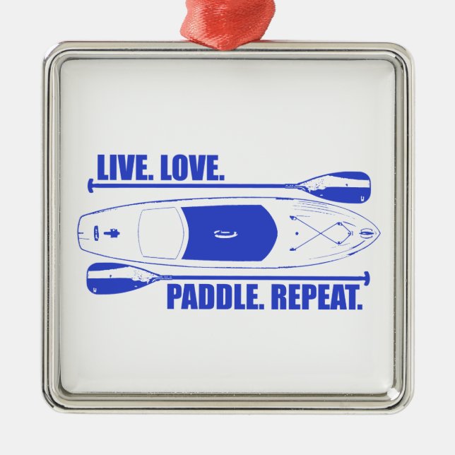 Adorno Metálico Repetición de pádel de amor en vivo (Frente)