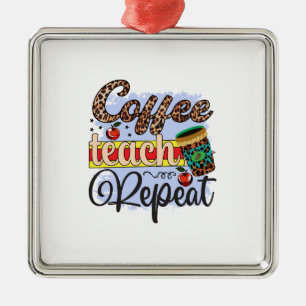 Adorno Metálico Repetición de Teach Coffee del profesor
