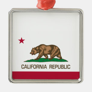 Adorno Metálico República de California (bandera del estado)