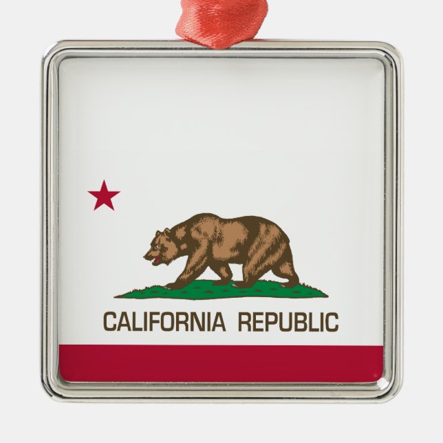 Adorno Metálico República de California (bandera del estado) (Frente)