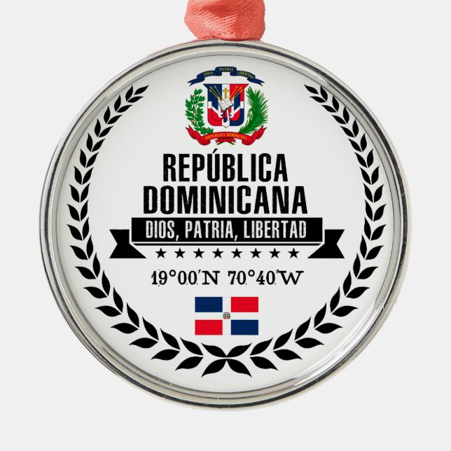 Adorno Metálico República Dominicana (Frente)