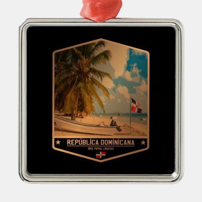 Adorno Metálico República Dominicana (Frente)