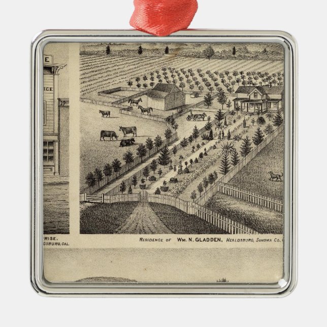 Adorno Metálico Residencias de Wm N Gladden y la Sra. Ina B Miller (Frente)