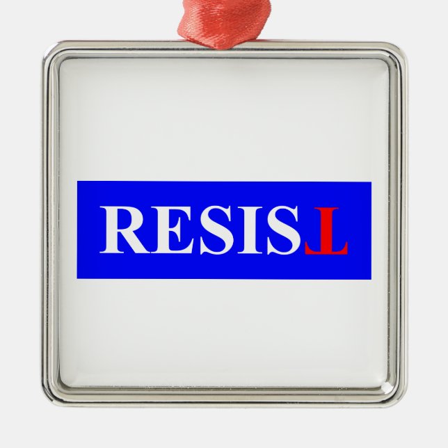 Adorno Metálico Resistir (Frente)